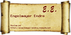 Engelmayer Endre névjegykártya